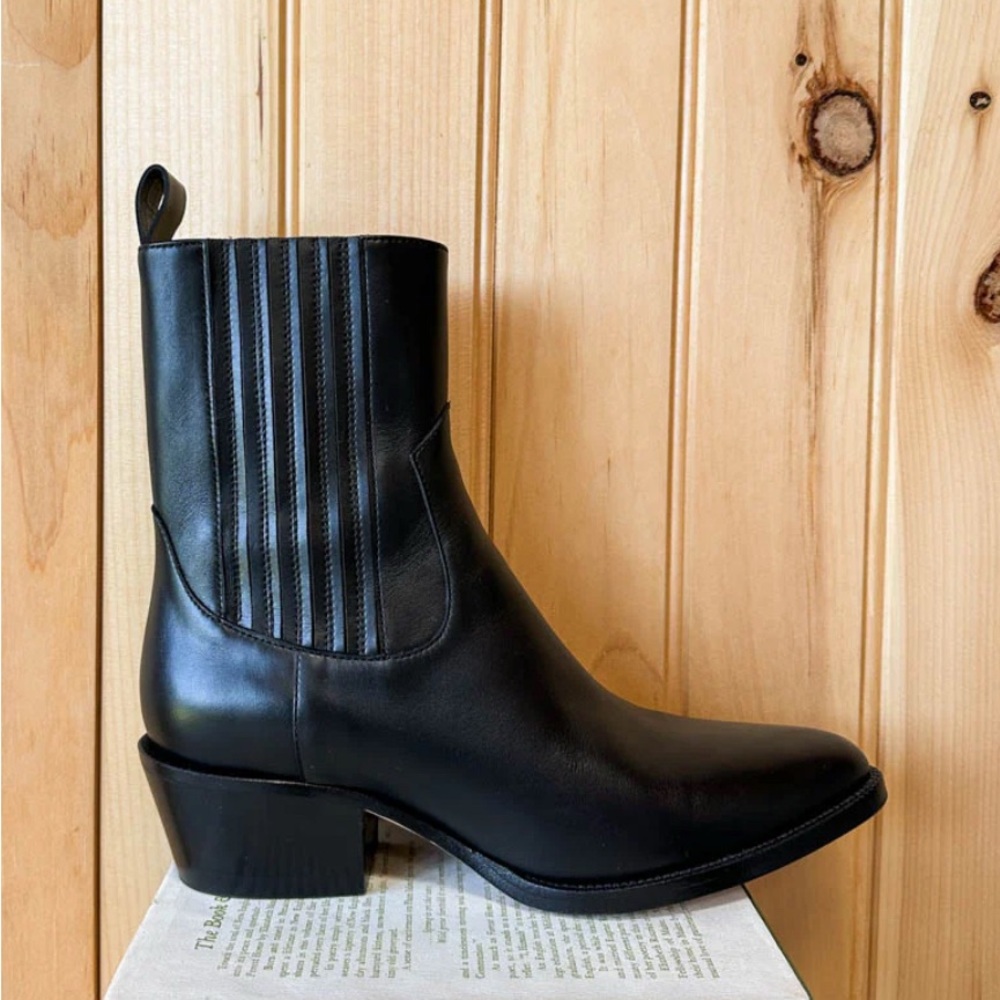Emerson Fry Atelier Black Leather Ankle Boots
